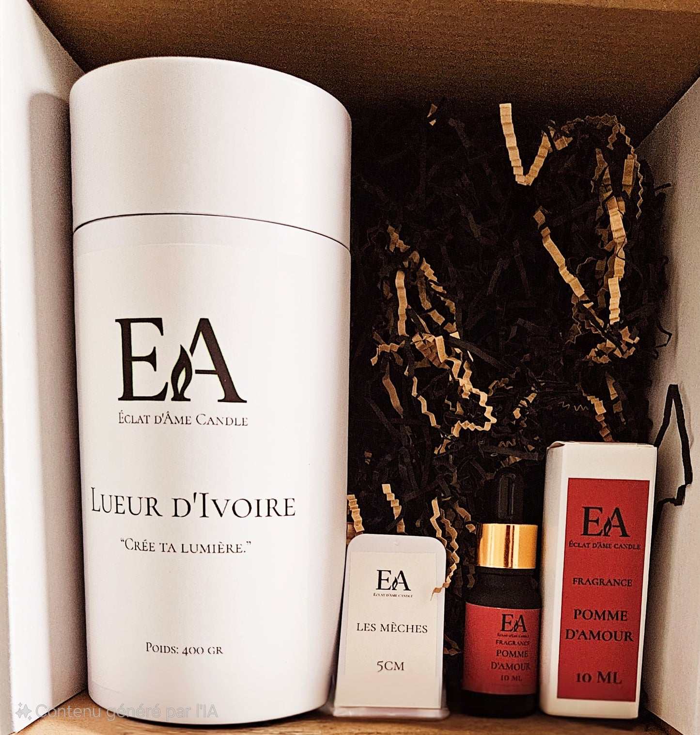 ÉCLAT D’INSTANT – Lueur d’Ivoire | Coffret Bougie